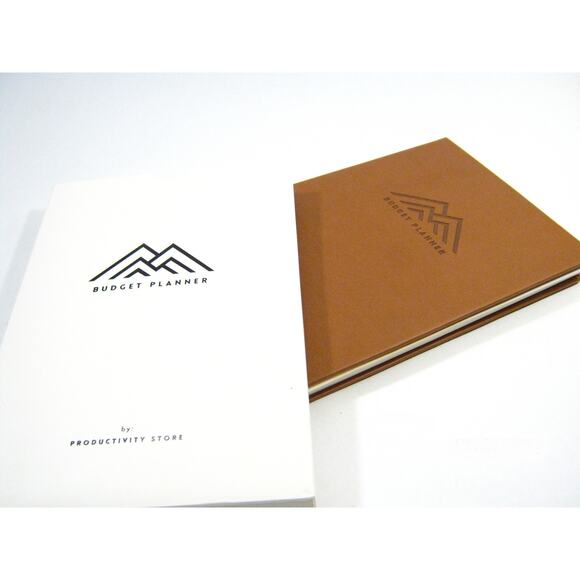 Brown leather Budget Planner Budget Book | 12-Month Finance Expense Tracker - Picture 1 of 8